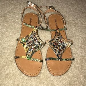 Brand new never worn Nine West flat sandals